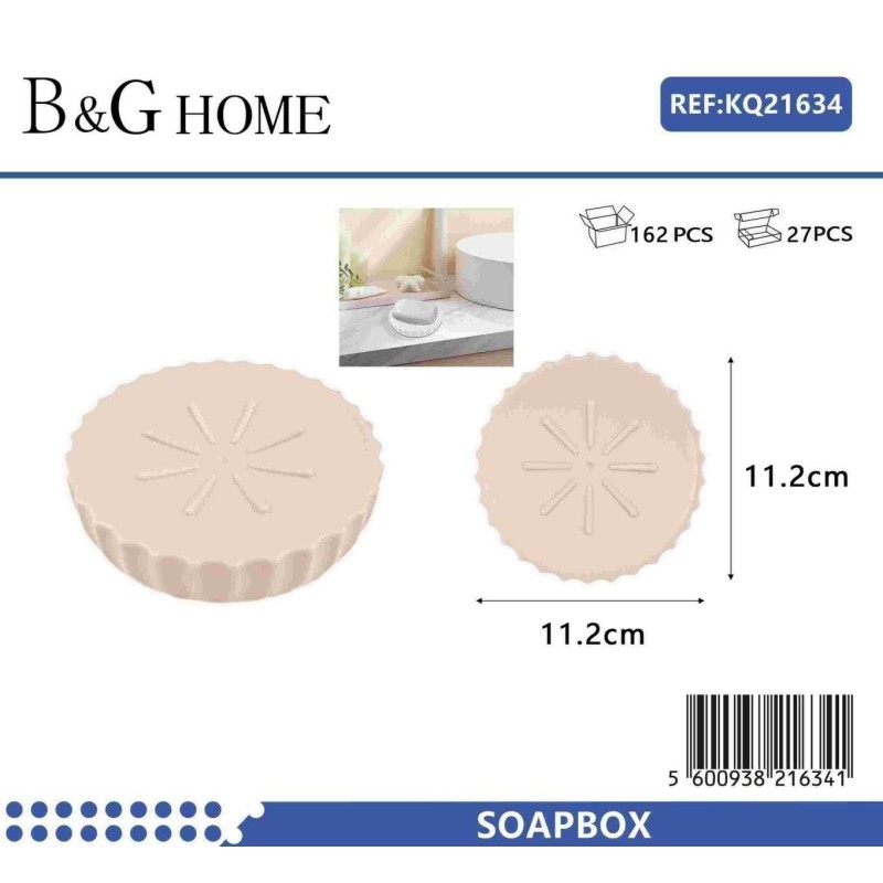 Σαπουνοθήκες μπάνιου πλαστικές - Σετ 9pcs - Light Pink - 21634