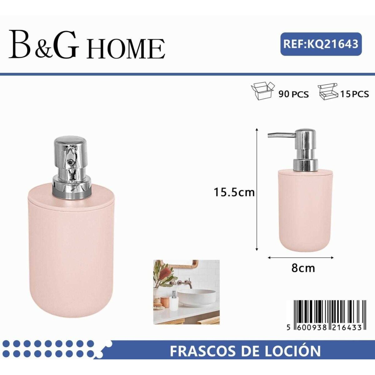 Θήκες κρεμοσάπουνου Dispenser πλαστικές - Σετ 5pcs - Light Pink - 21643