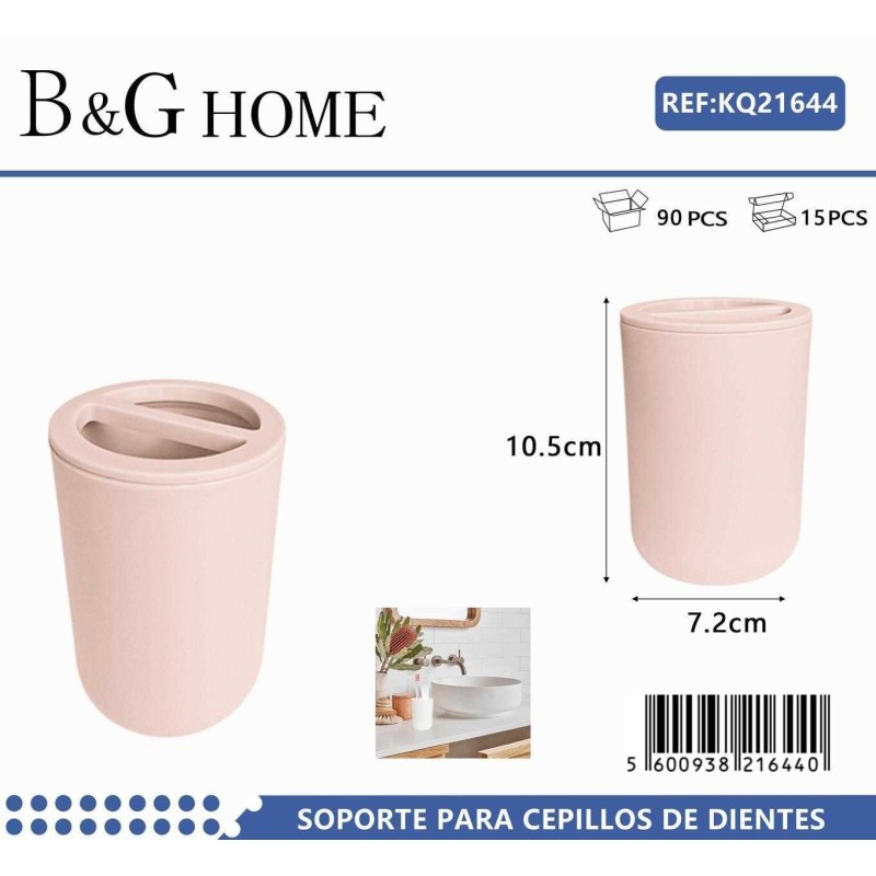 Θήκες οδοντόβουρτσας πλαστικές σε σετ 5Χ - Light Pink - 21644