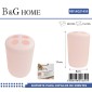 Θήκες οδοντόβουρτσας πλαστικές σε σετ 5Χ - Light Pink - 21650