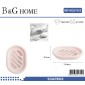 Σαπουνοθήκες μπάνιου πλαστικές - Σετ 9pcs - Light Pink - 21652