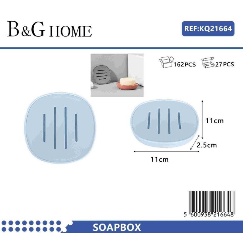 Σαπουνοθήκες μπάνιου πλαστικές - Σετ 9pcs - Light Blue - 21664