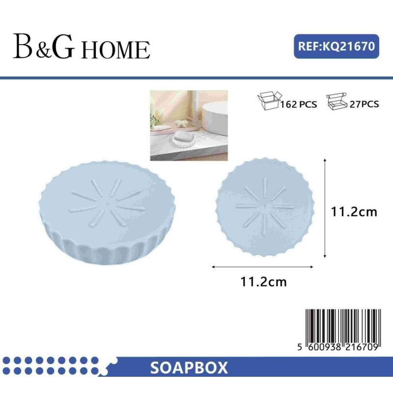 Σαπουνοθήκες μπάνιου πλαστικές - Σετ 9pcs - Light Blue - 21670