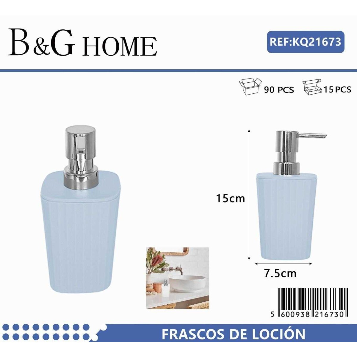 Θήκες κρεμοσάπουνου Dispenser πλαστικές - Σετ 5pcs - Light Blue - 21673
