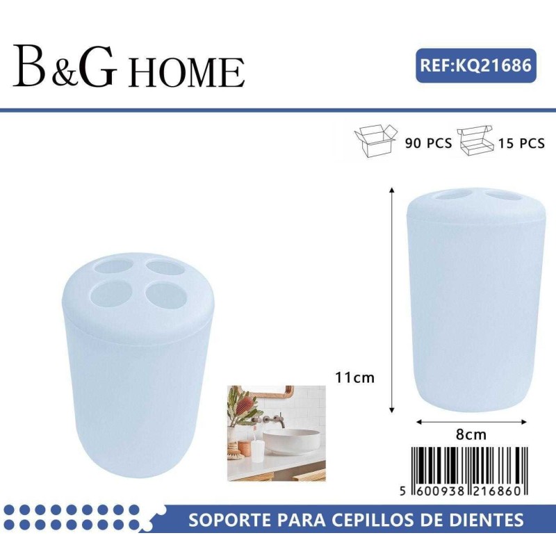 Θήκες οδοντόβουρτσας πλαστικές σε σετ 5Χ - Light Blue - 21686
