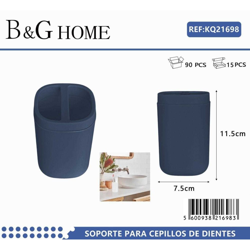 Θήκες οδοντόβουρτσας πλαστικές σε σετ 5Χ - Blue - 21698
