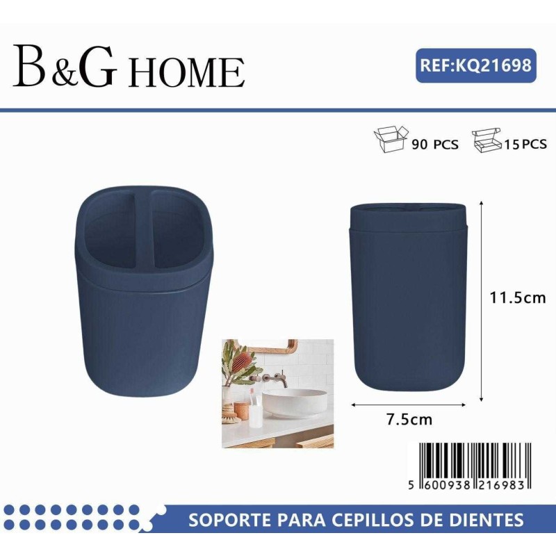 Θήκες οδοντόβουρτσας πλαστικές σε σετ 5Χ - Blue - 21698
