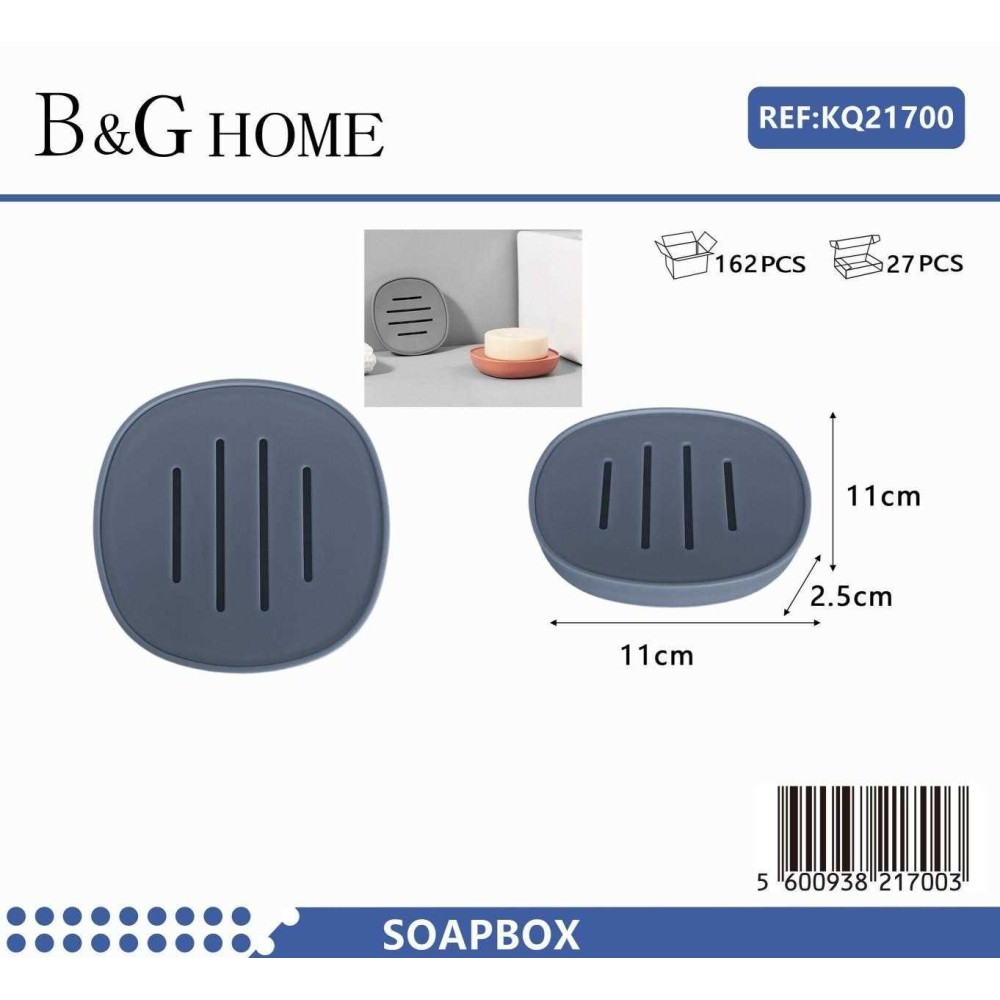 Σαπουνοθήκες μπάνιου πλαστικές - Σετ 9pcs - Blue - 21700