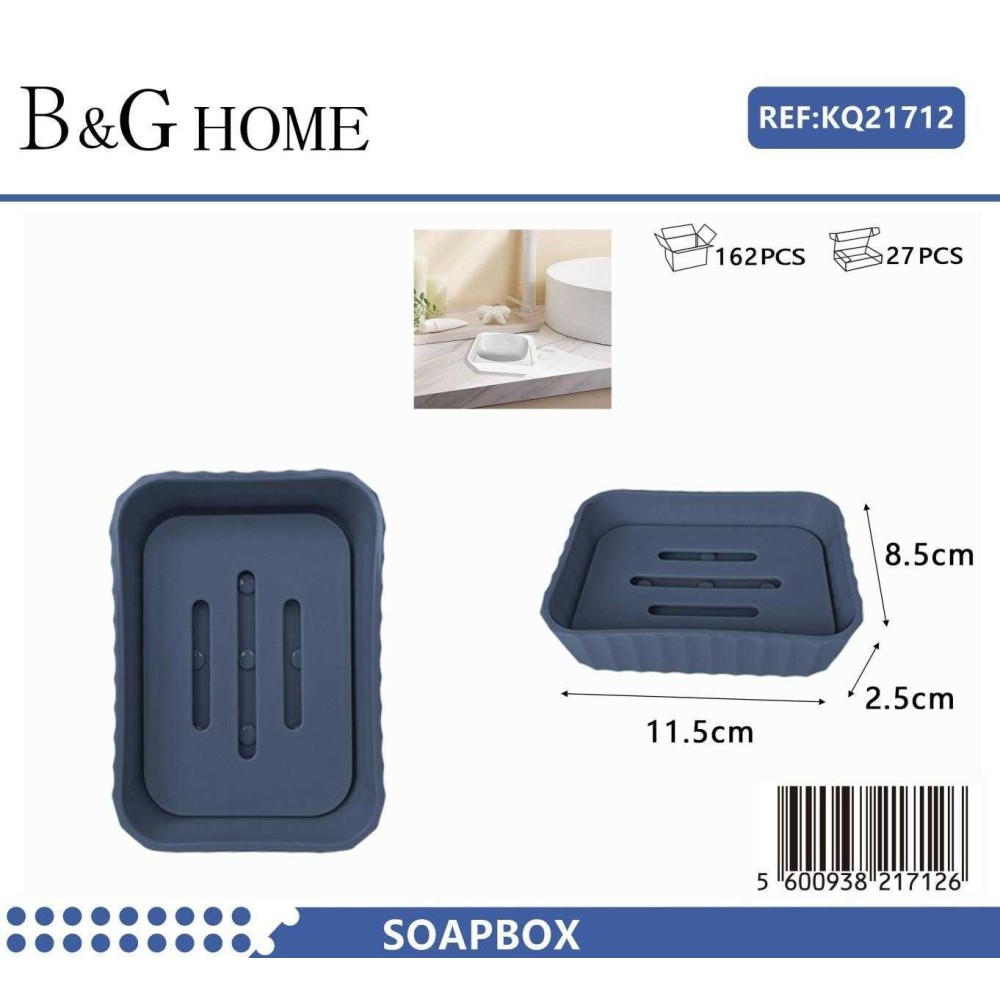Σαπουνοθήκες μπάνιου πλαστικές - Σετ 9pcs - Blue - 21712