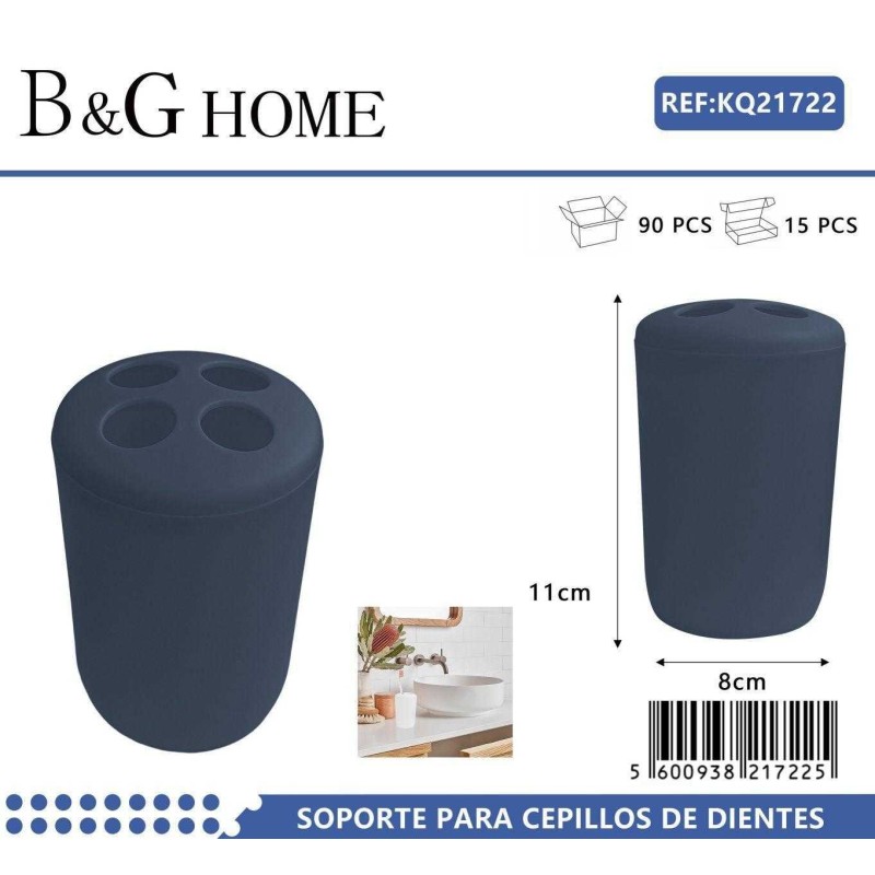 Θήκες οδοντόβουρτσας πλαστικές σε σετ 5Χ - Blue - 21722