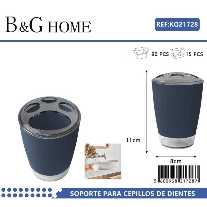Θήκες οδοντόβουρτσας πλαστικές σε σετ 5Χ - Blue - 21728