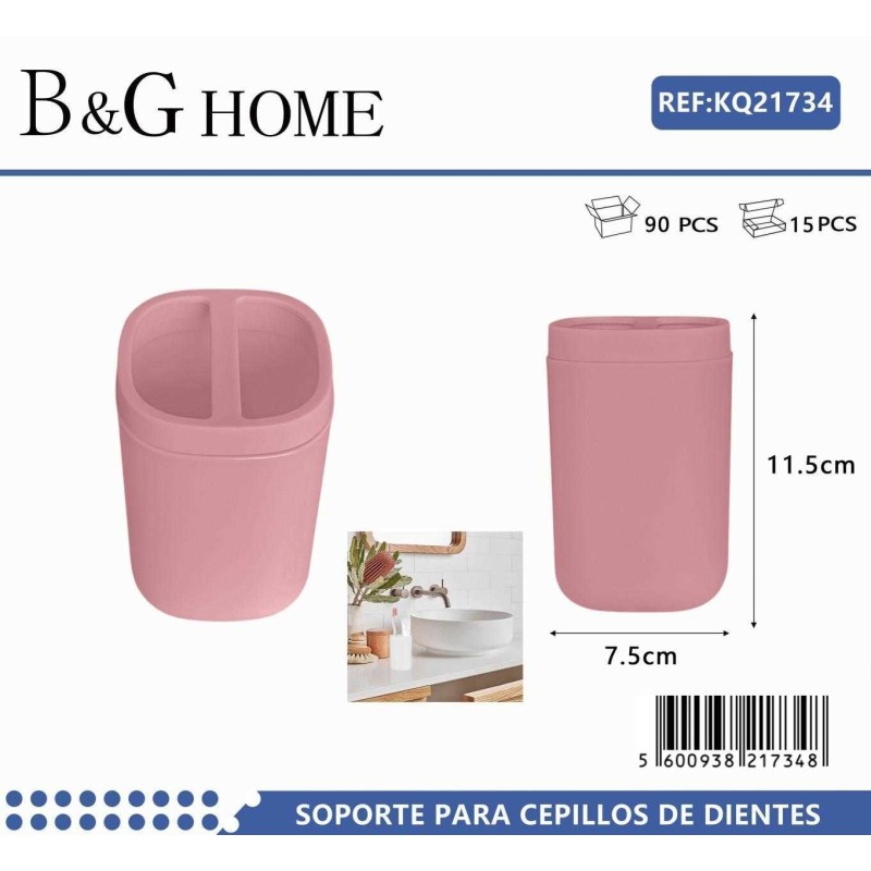 Θήκες οδοντόβουρτσας πλαστικές σε σετ 5Χ - Pink - 21734