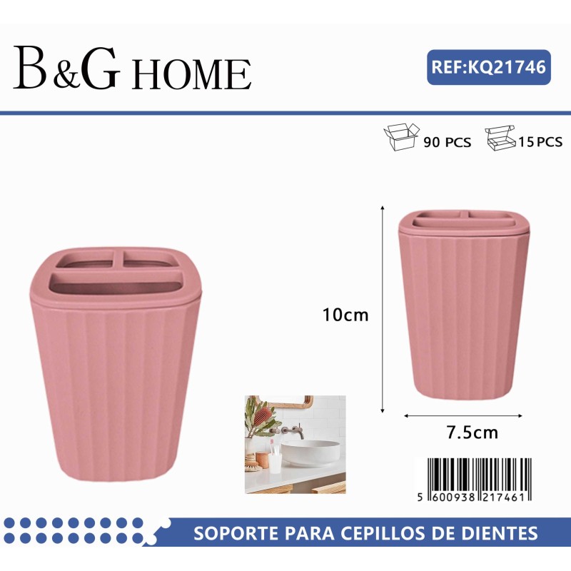 Θήκες οδοντόβουρτσας πλαστικές σε σετ 5Χ - Pink - 21746