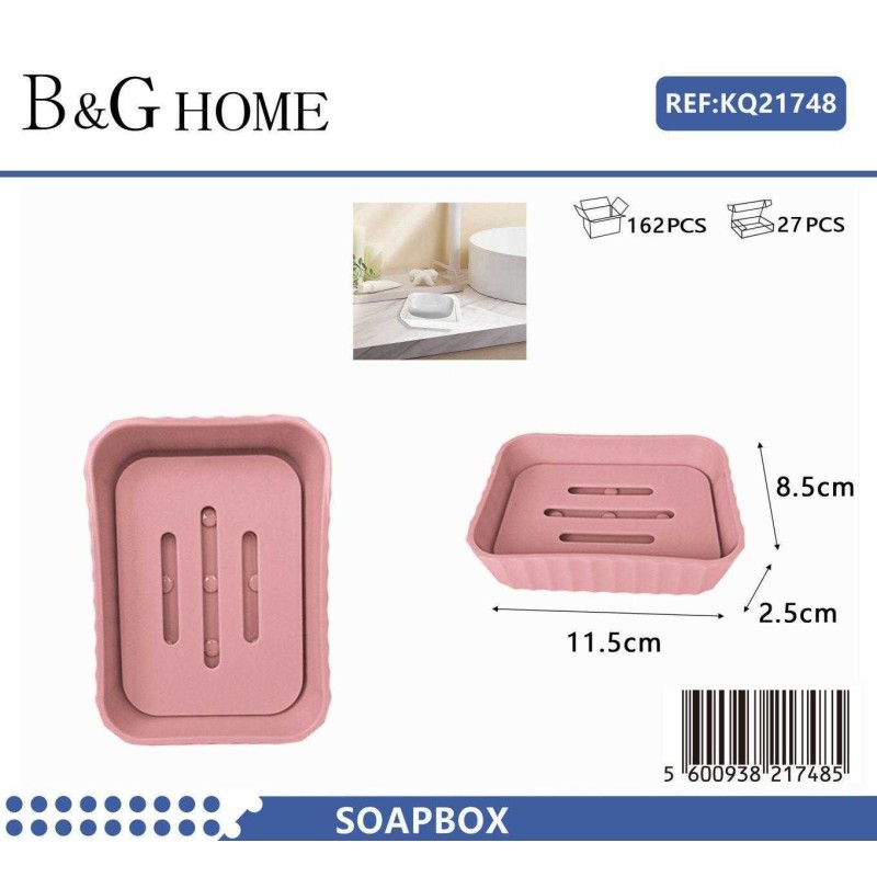 Σαπουνοθήκες μπάνιου πλαστικές - Σετ 9pcs - Pink - 21748