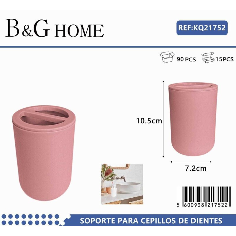 Θήκες οδοντόβουρτσας πλαστικές σε σετ 5Χ - Pink - 21752