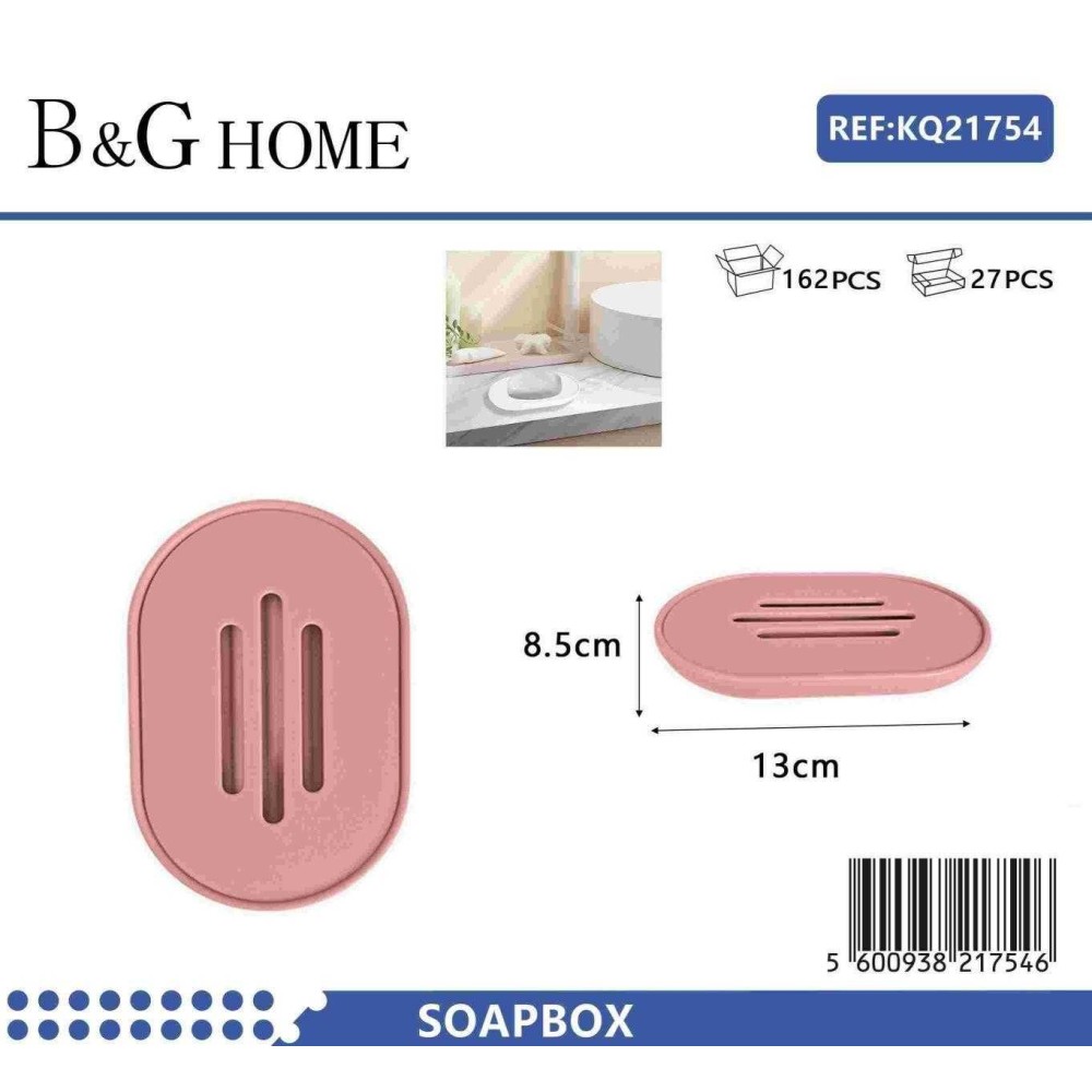Σαπουνοθήκες μπάνιου πλαστικές - Σετ 5pcs - Pink - 21754