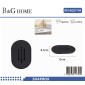 Σαπουνοθήκες μπάνιου πλαστικές - Σετ 9pcs - Black - 21784