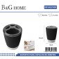 Θήκες οδοντόβουρτσας πλαστικές σε σετ 5Χ - Black - 21800