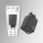Αντάπτορας φόρτισης με καλώδιο Type-C & 2 θύρες USB-A & Type-C - Fast Charge - 40W - DS65 - 220724
