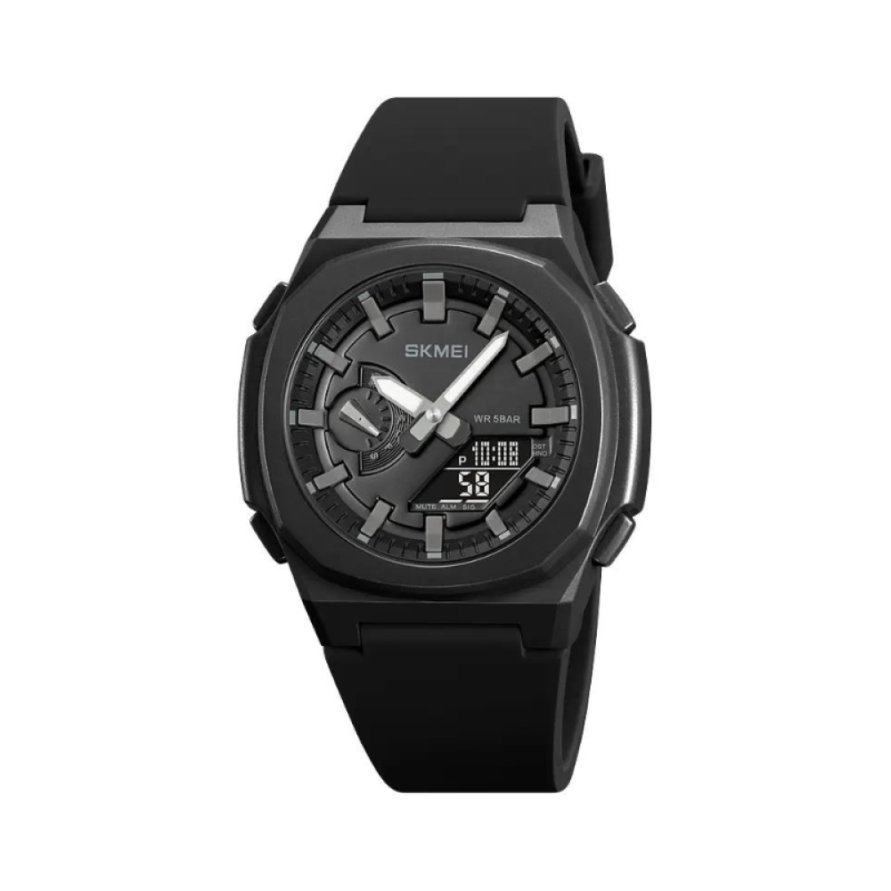 Ψηφιακό/αναλογικό ρολόι χειρός - Skmei - 2091 - Black/Black screen