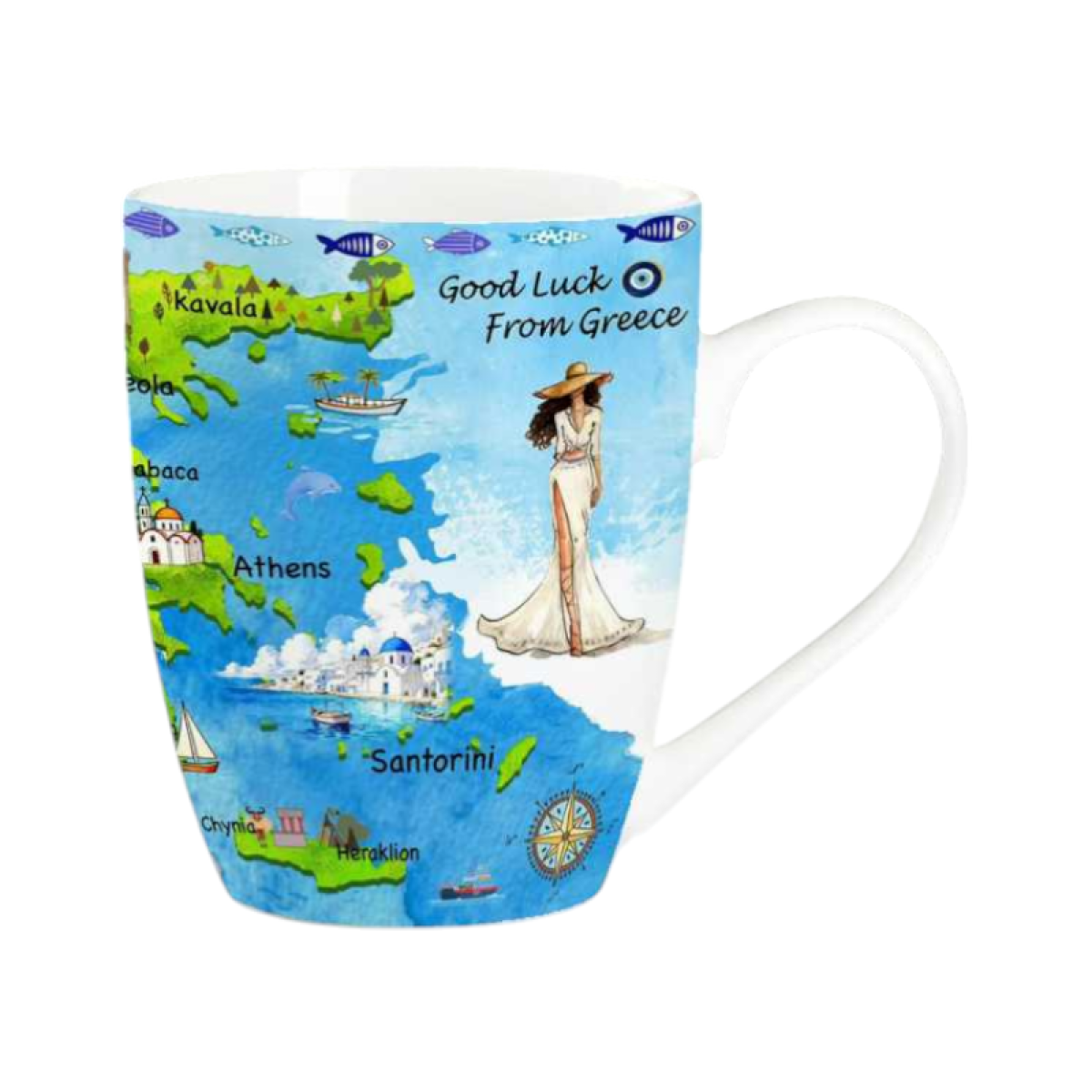 Σετ κεραμική κούπα Souvenir - 12pcs - Greece - 224165