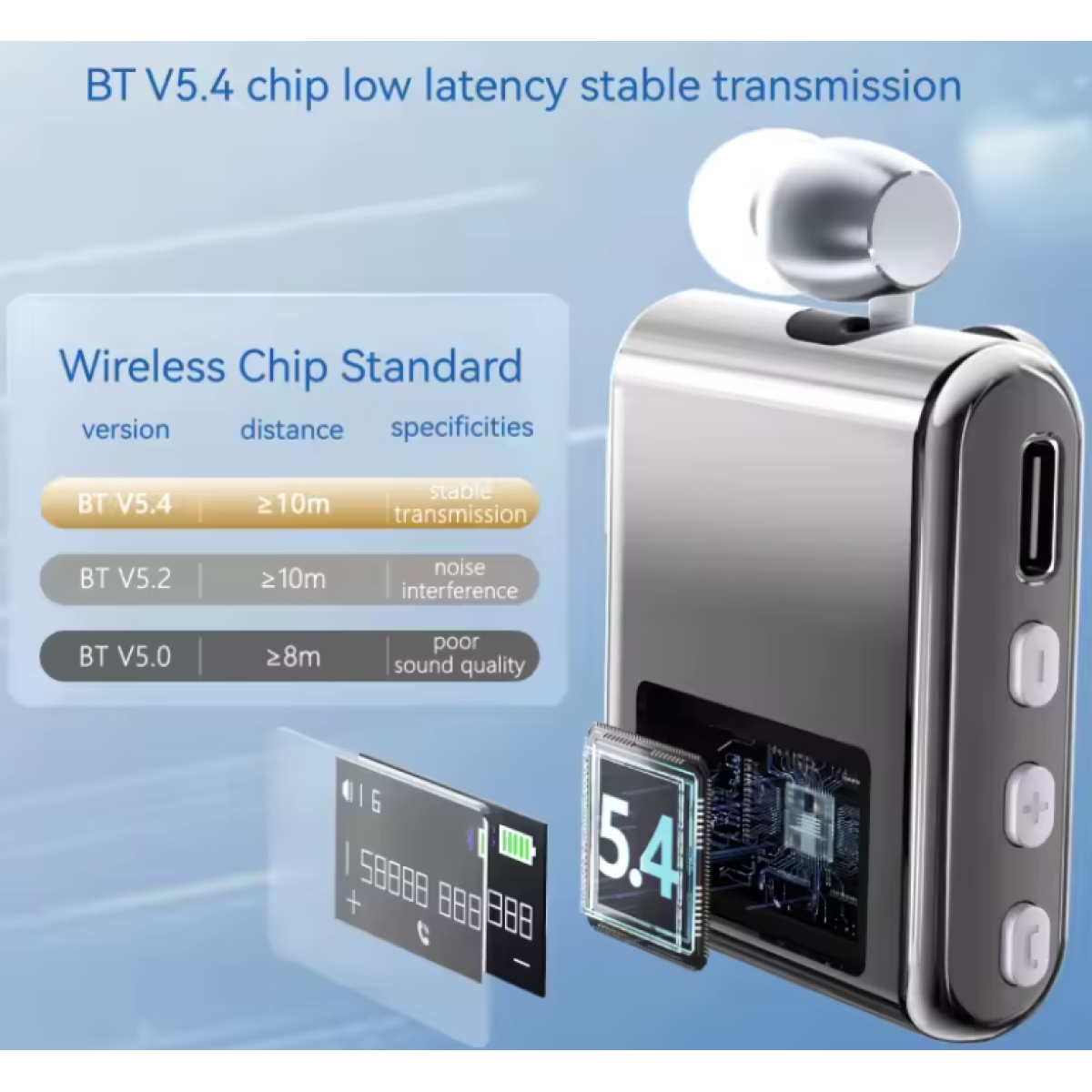 Ασύρματο ακουστικό Bluetooth - K89 - 230625 - Gold