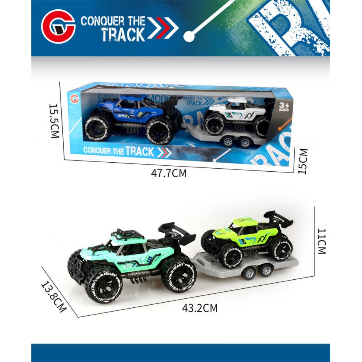 Σετ αυτοκίνητα Τζιπ Off Road - 9634-11 - 232881