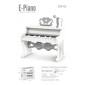 Παιδικό πιάνο mini με μικρόφωνο - 328-6237 - 233105 - White