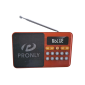 Επαναφορτιζόμενο ραδιόφωνο με Bluetooth - PR-808BT - 241335 - Red