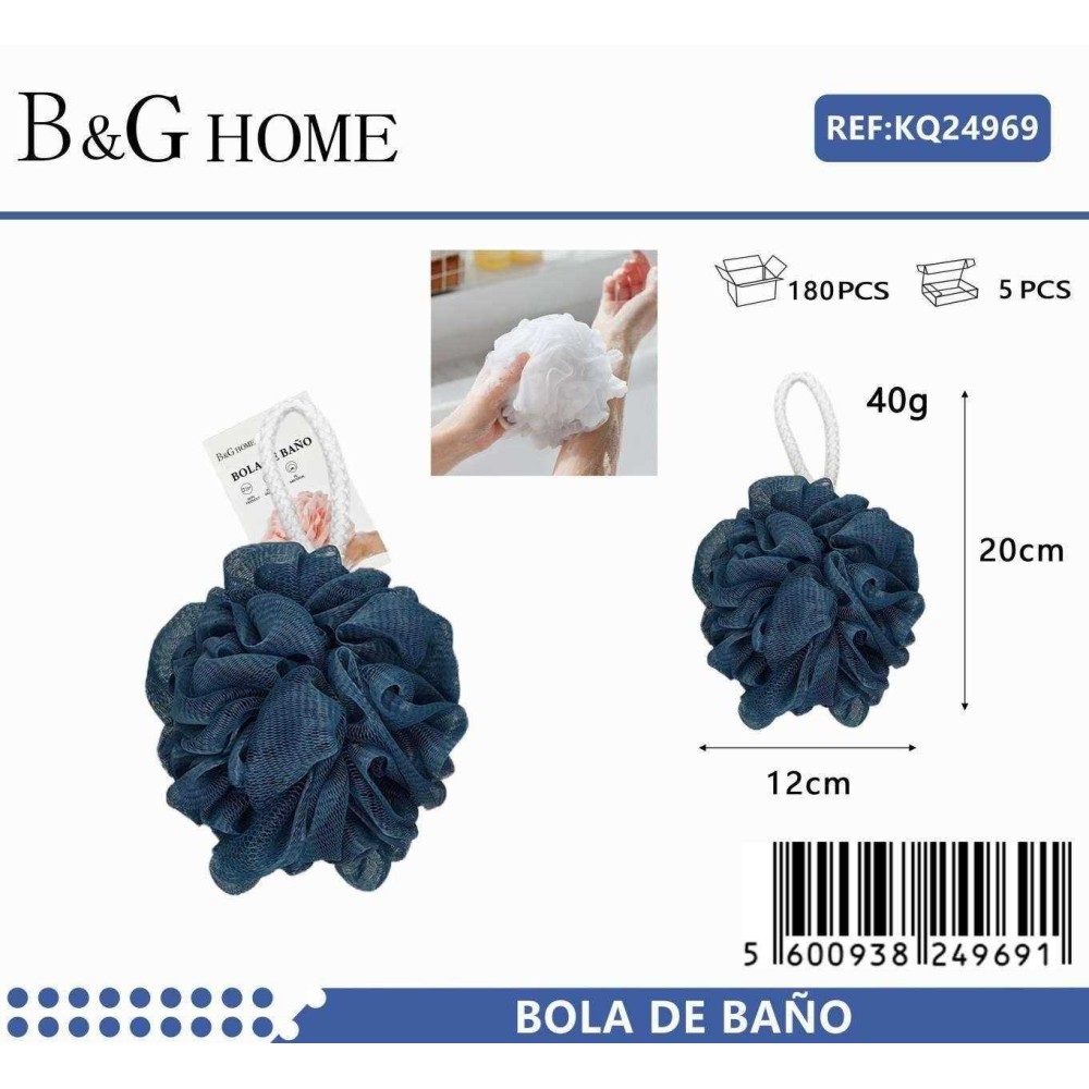 Σφουγγάρια μπάνιου δίχτυ σε σετ 6Χ - Blue - 24969