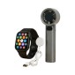 Σετ Smartwatch με ασύρματο ανεμιστήρα χειρός - FAN-50 PRO - 260295 - Black