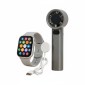 Σετ Smartwatch με ασύρματο ανεμιστήρα χειρός - FAN-50 PRO - 260295 - Grey