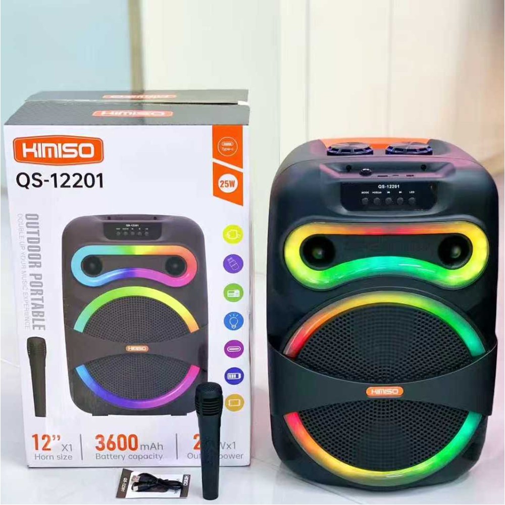Φορητό ηχείο subwoofer με μικρόφωνο Karaoke - QS-12201 - 260387
