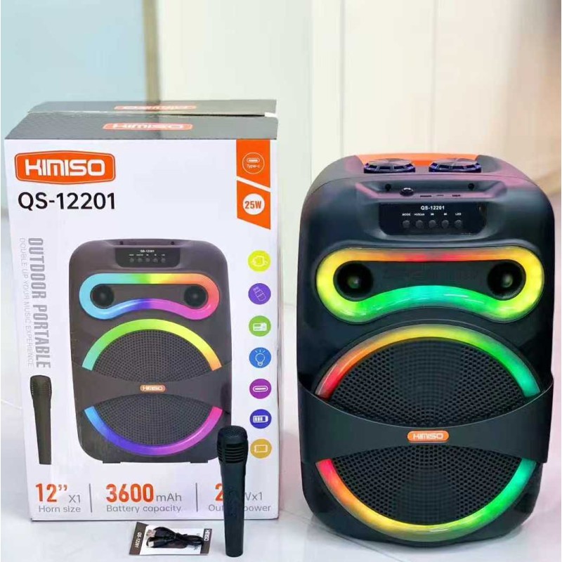 Φορητό ηχείο subwoofer με μικρόφωνο Karaoke - QS-12201 - 260387