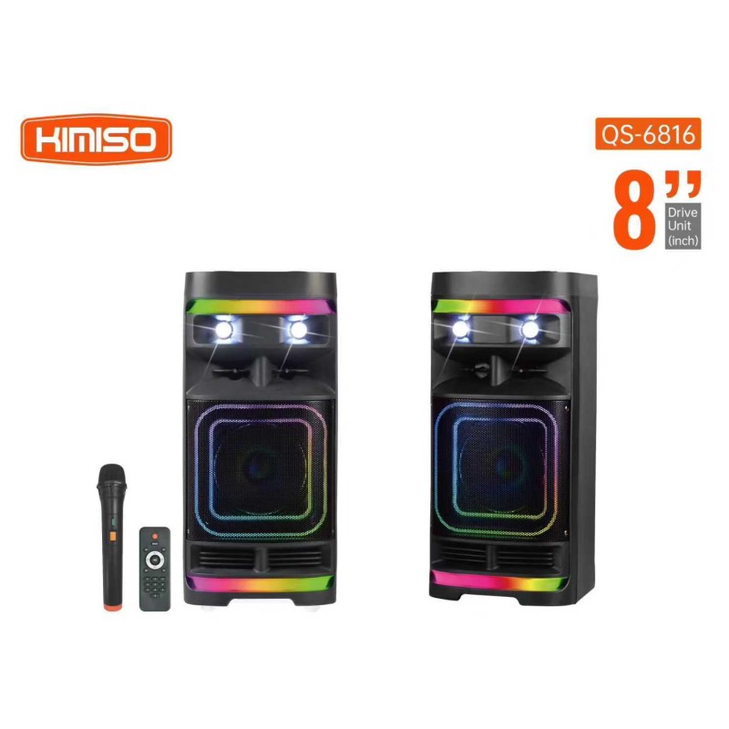 Φορητό ηχείο subwoofer με μικρόφωνο Karaoke - QS-6816 - 260455