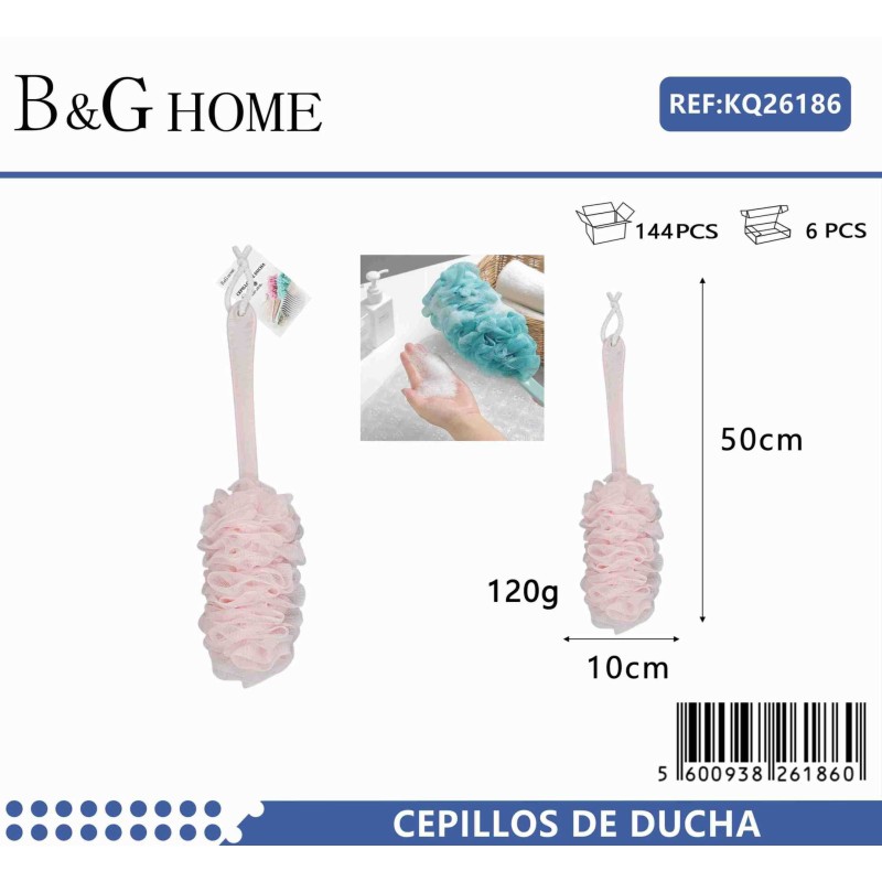Σφουγγάρια μπάνιου δίχτυ σε σετ 6Χ - Light Pink - 26186