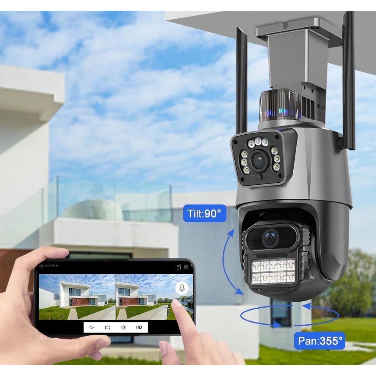 Κάμερα ασφαλείας IP Dual - Security Camera - WiFi - 310777