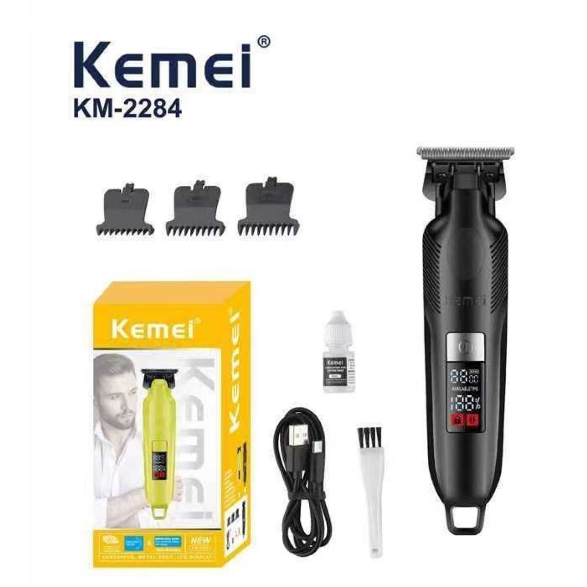 Κουρευτική μηχανή - KM-2284 - Kemei - Black