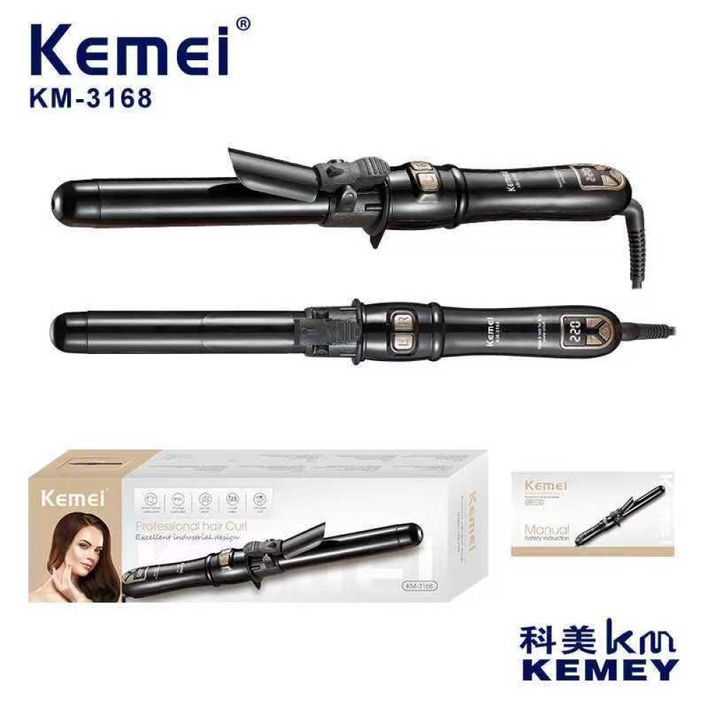 Συσκευή για μπούκλες περιστρεφόμενη - KM-3168 - Kemei