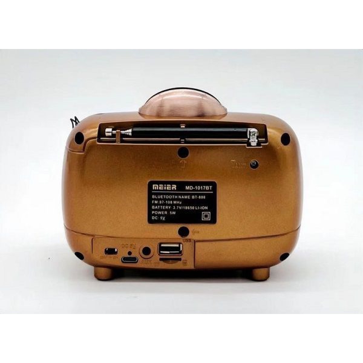 Επαναφορτιζόμενο ραδιόφωνο Retro - MD-1017BT - 410171 - Brown