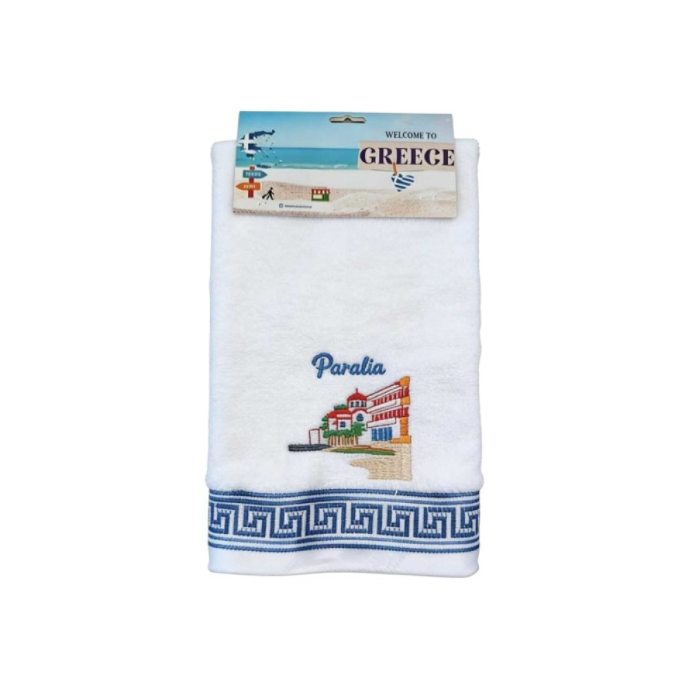 Πετσέτα ποτηρόπανο Souvenir με κέντημα - Σετ 12pcs - Paralia - 416334