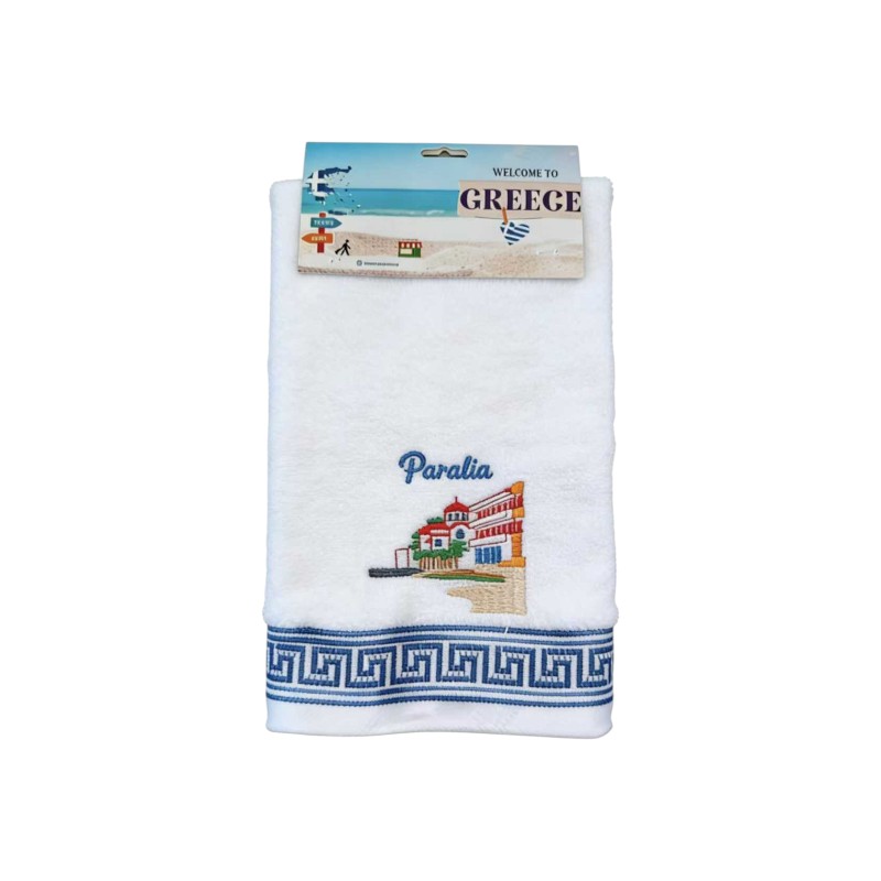 Πετσέτα ποτηρόπανο Souvenir με κέντημα - Σετ 12pcs - Paralia - 416334