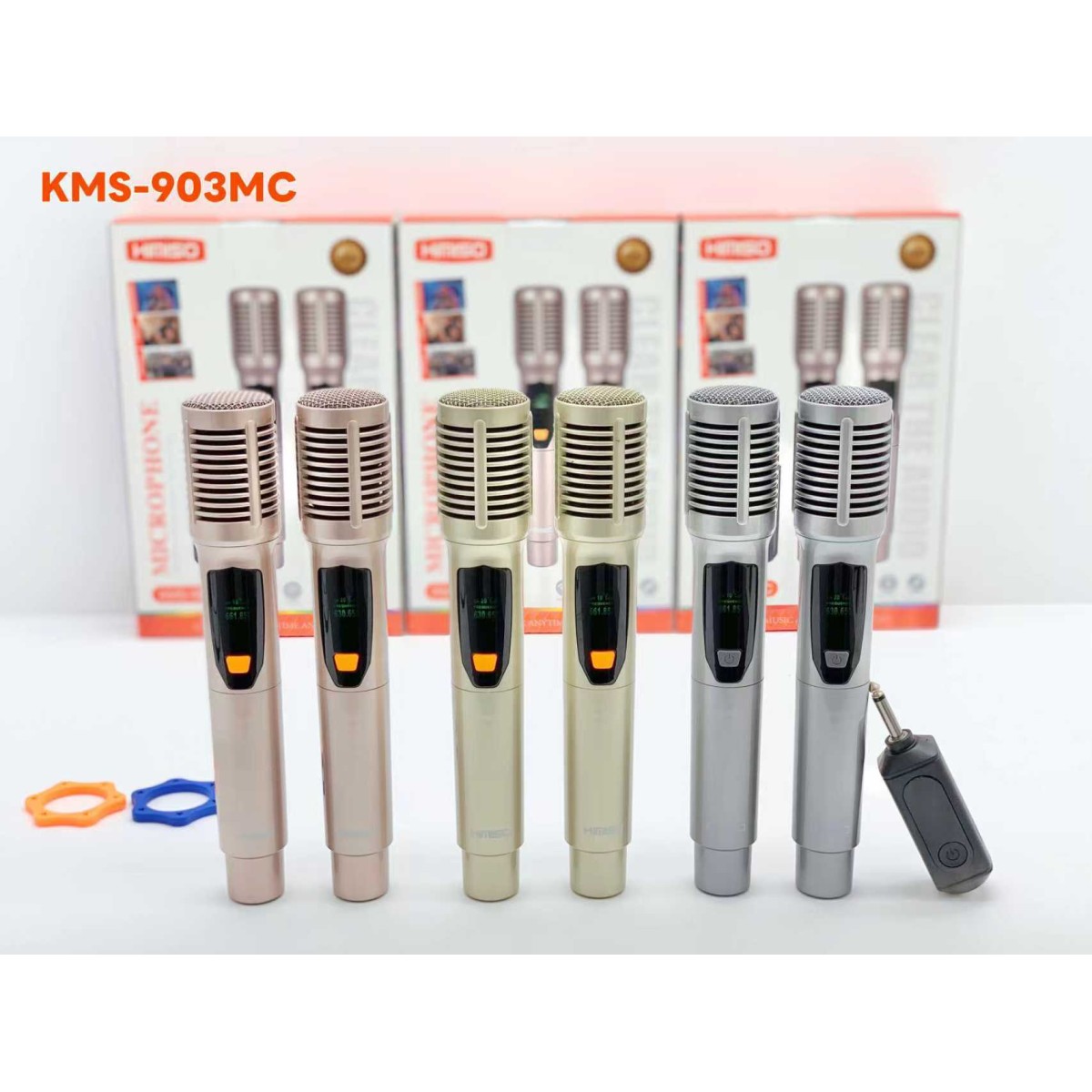 Σετ 2 ασύρματα μικρόφωνα - KMS-903MC - 509038 - Silver