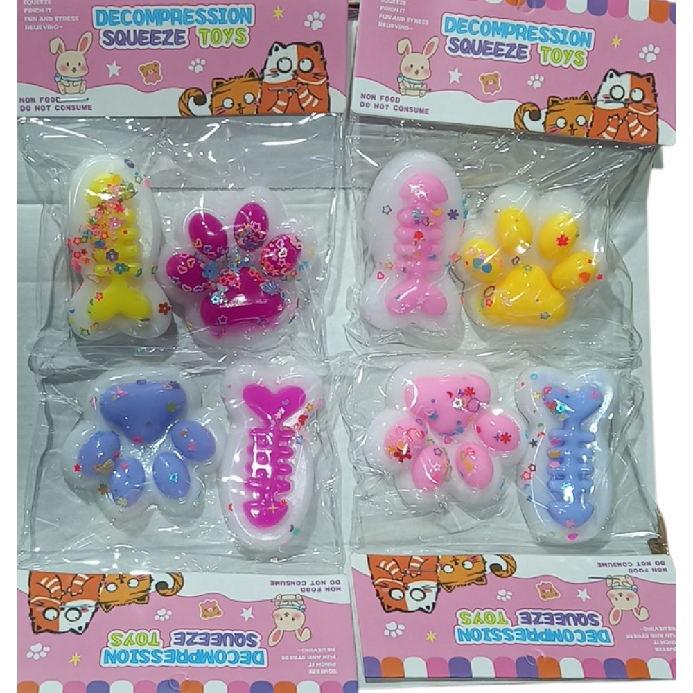 Πατούσα Antistress Squishy - Σετ 16pcs - GA524-12 - 524129