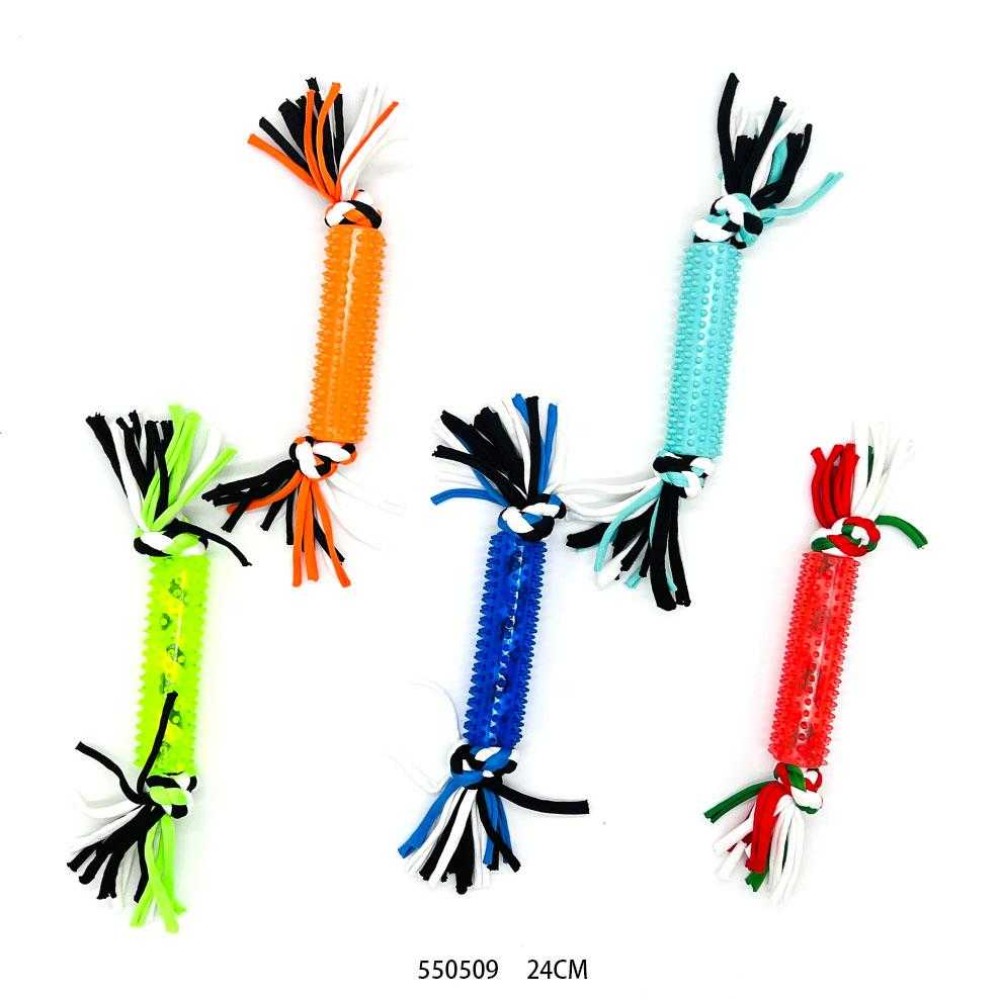 Παιχνίδι σκύλου σχοινί με μασητικό - 24cm - 12pcs - 550509