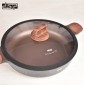 Ρηχή κατσαρόλα αντικολλητική με καπάκι - 3.9L - CA004-BS28-Black - DSP - 563776