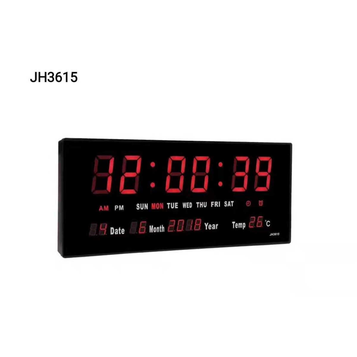Ηλεκτρονικό ψηφιακό ρολόι LED - JH-3615 - 676173 - Red