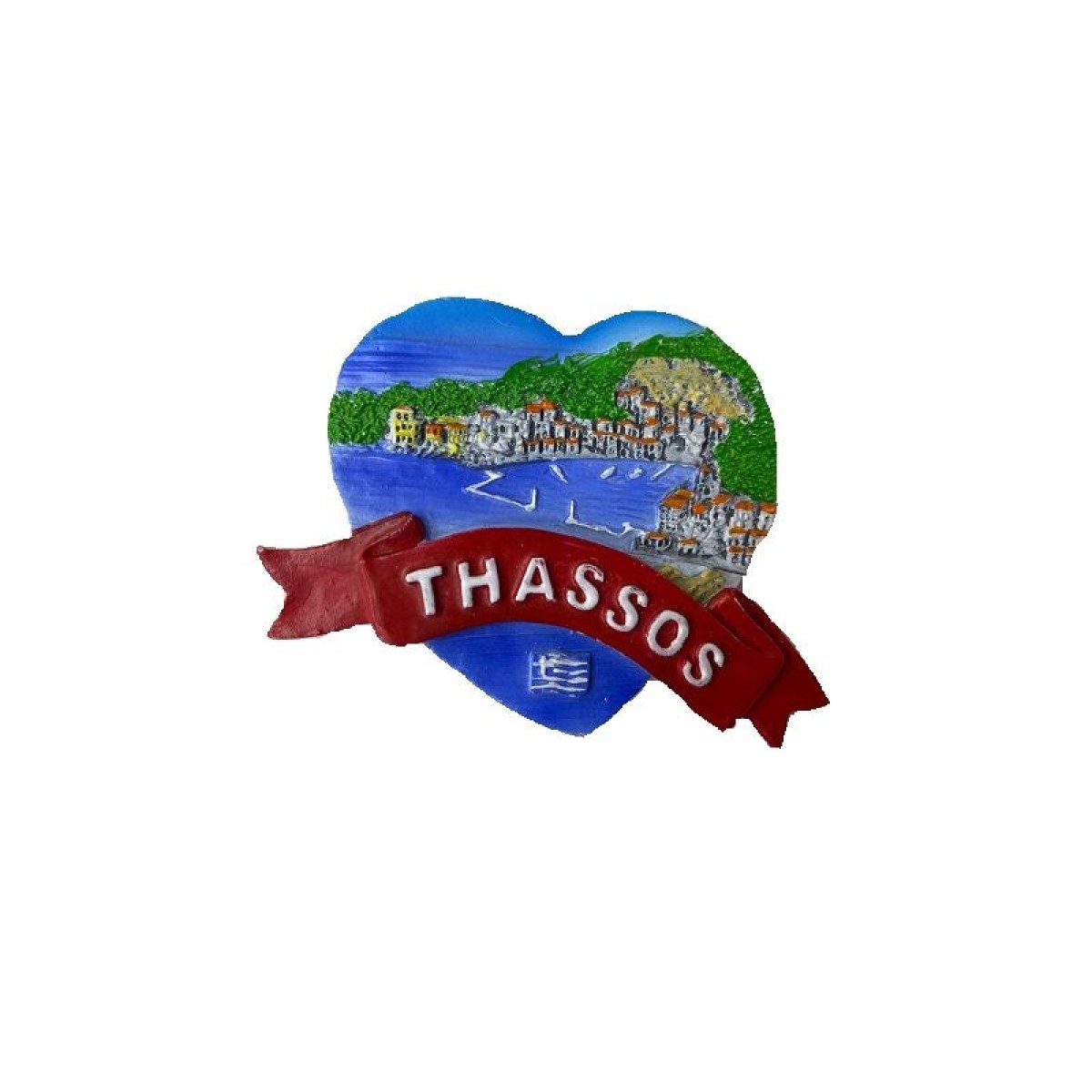 Tουριστικό μαγνητάκι Souvenir - Σετ 12pcs - Resin Magnet - Thassos - 678123