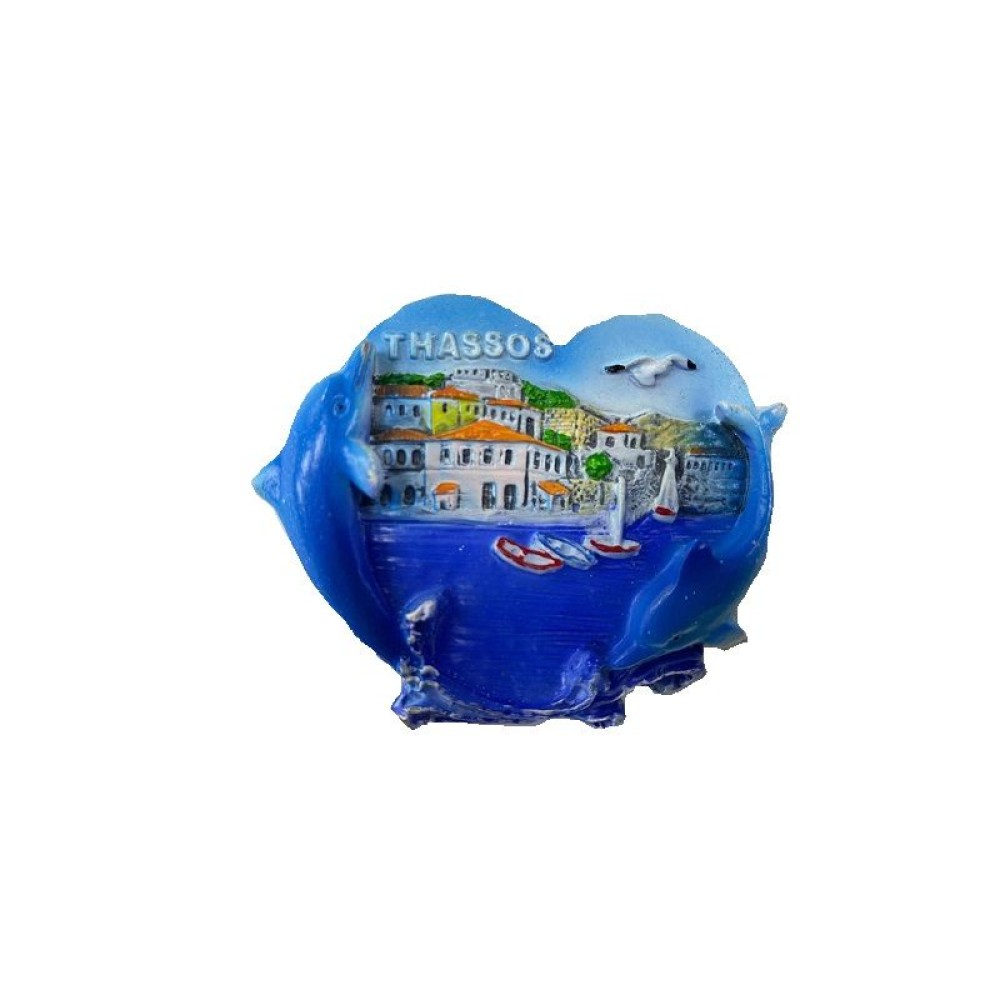 Tουριστικό μαγνητάκι Souvenir - Σετ 12pcs - Resin Magnet - Thassos - 678124