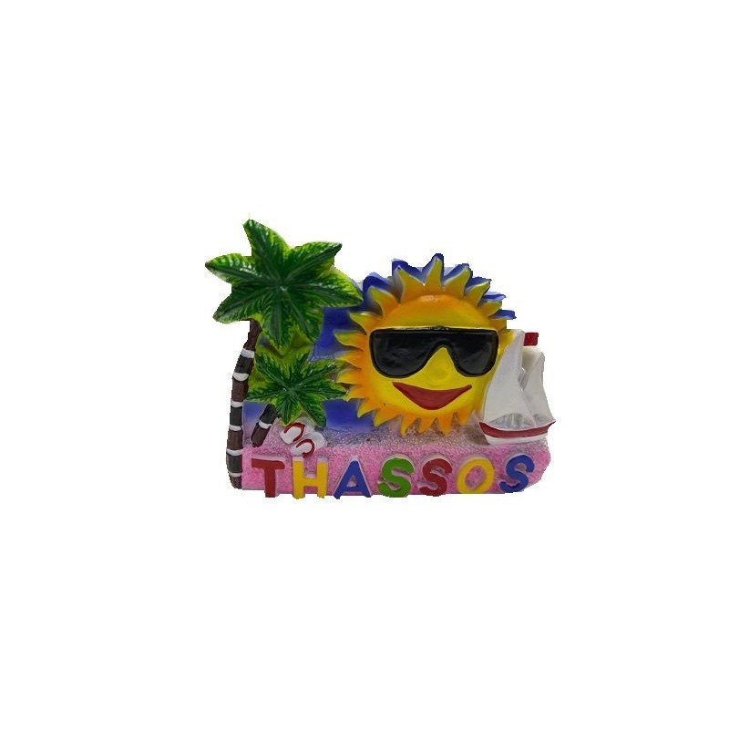 Tουριστικό μαγνητάκι Souvenir - Σετ 12pcs - Resin Magnet - Thassos - 678134